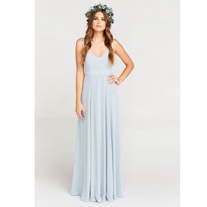 Show Me Your Mumu Bridesmaids—Jenn Maxi—Steel Blue